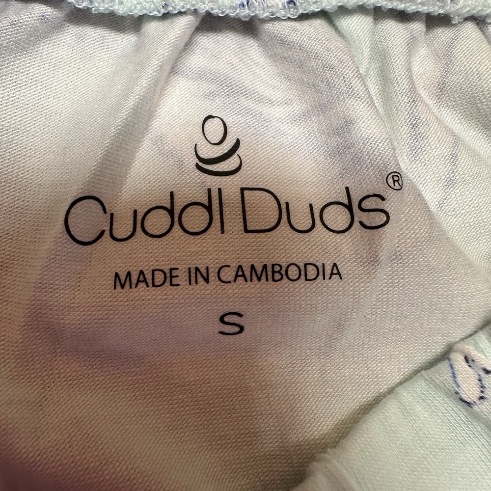 Cuddl Dud's Cotton Core T-Shirt & Shorts Lounge Set Beach Bound Blue Women's S - Picture 3 of 4